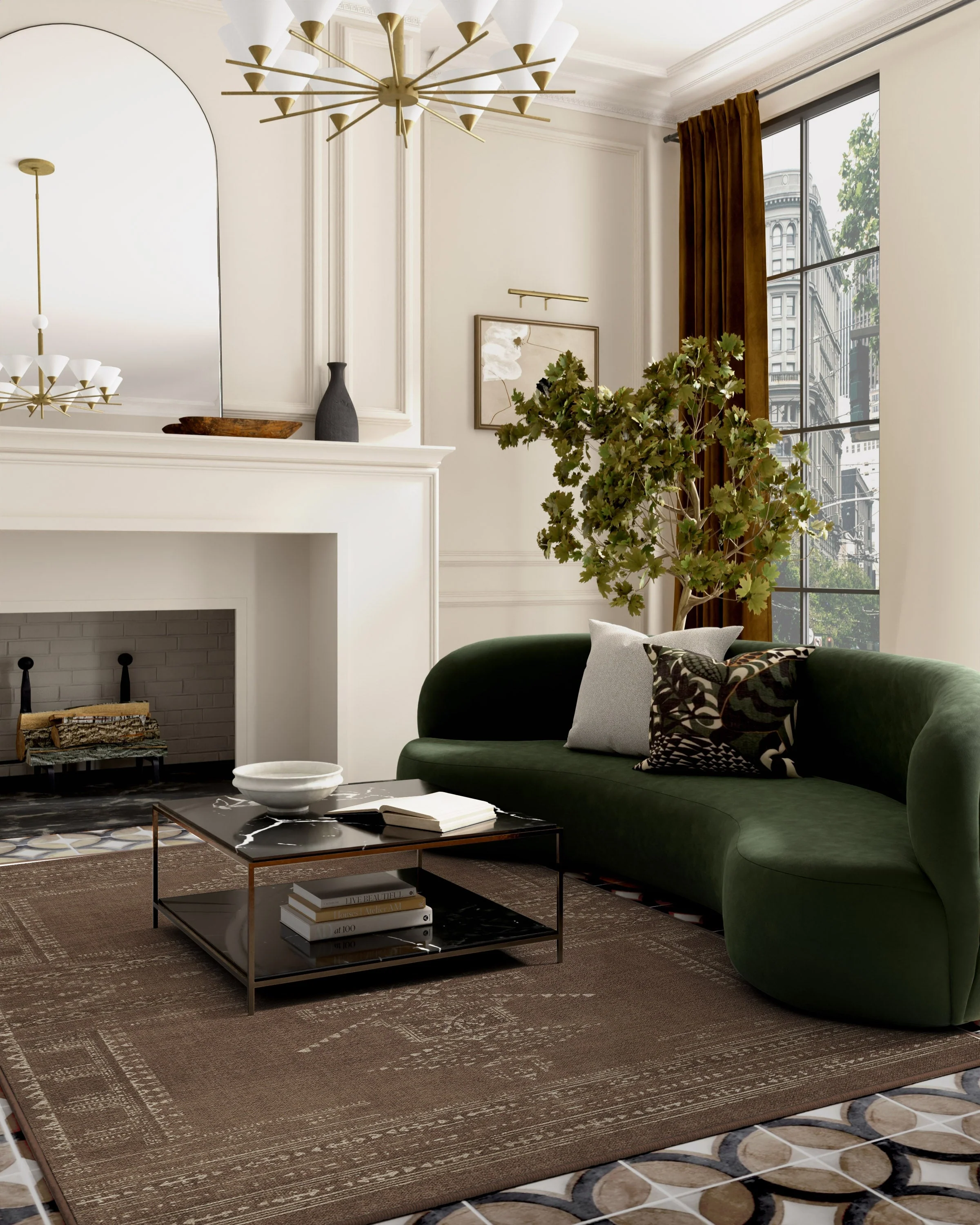 Amira Brown Flatwoven Rug by Martyn Lawrence Bullard
