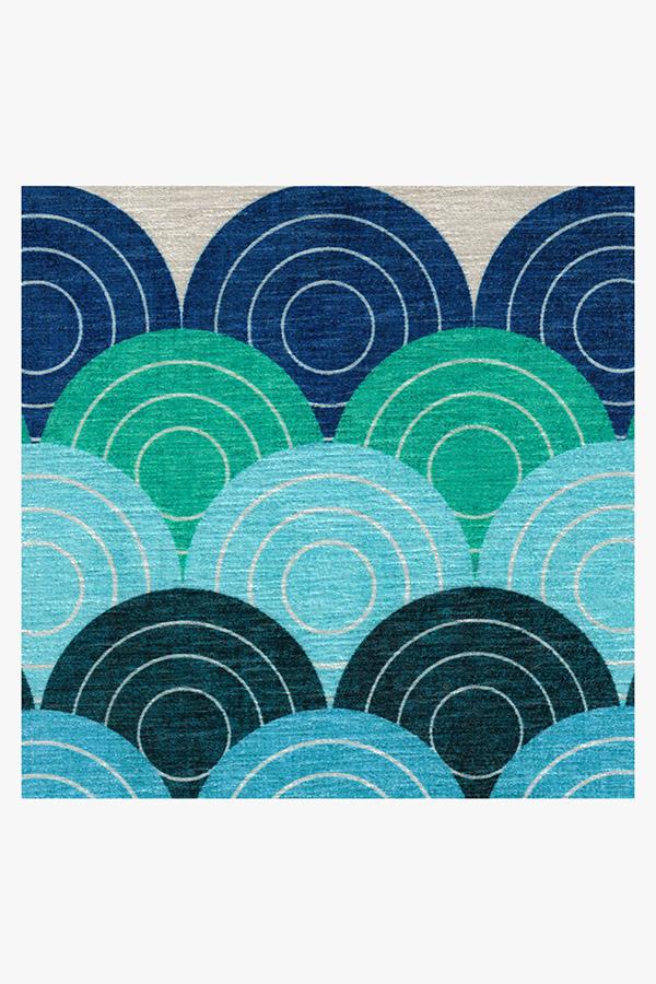 Biba Blue Green Flatwoven Rug by Jonathan Adler