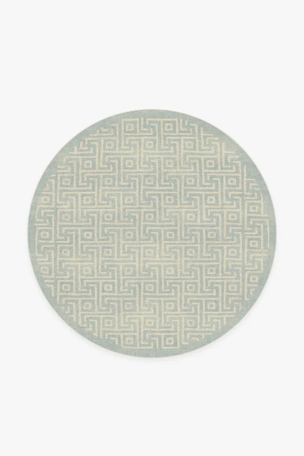Rove Soft Aqua Flatwoven Rug