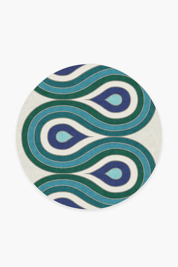 Milano Peacock Rug by Jonathan Adler