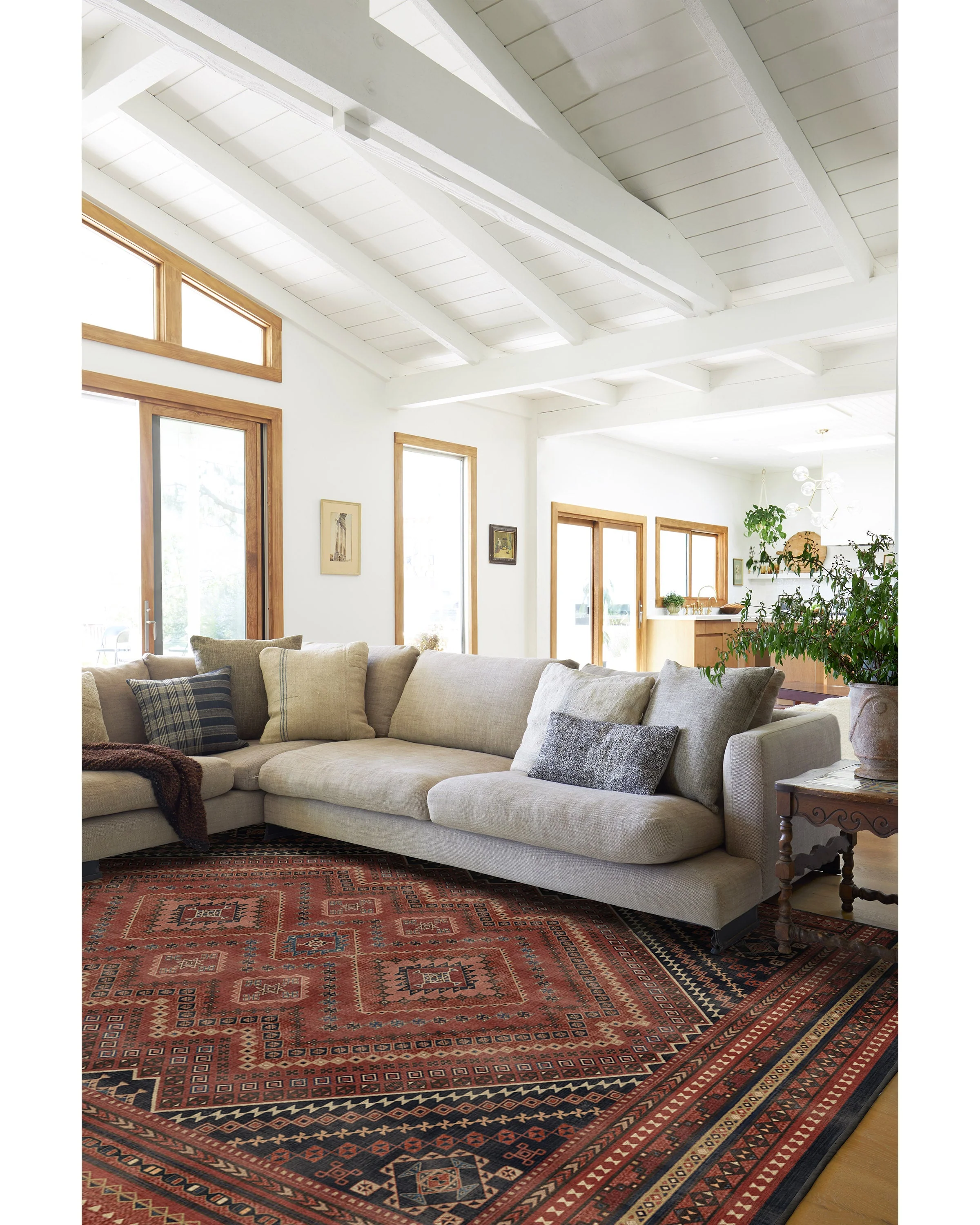Kaden Amber Red Flatwoven Rug