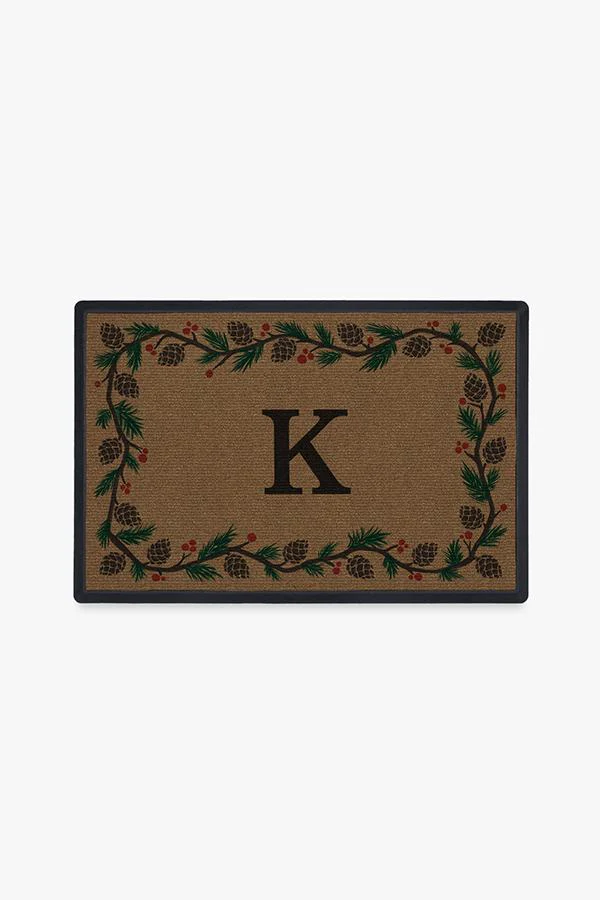 Winter Woods Monogram Doormat