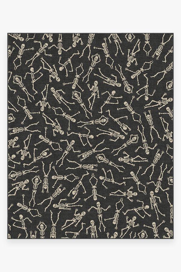 Bone Dance Black Flatwoven Rug