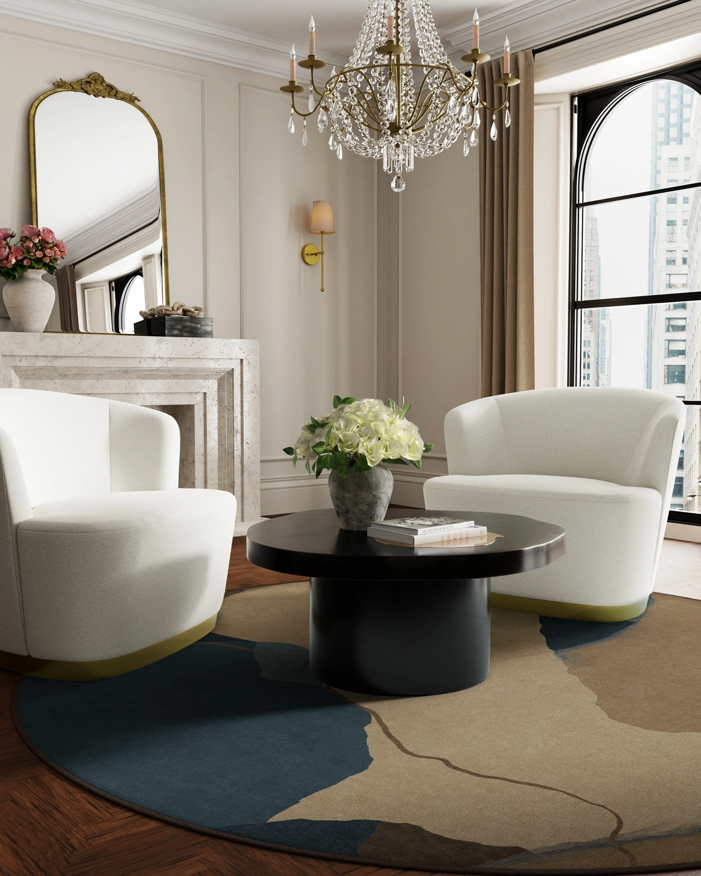 Loire Natural Denim Blue Rug by Nina Takesh