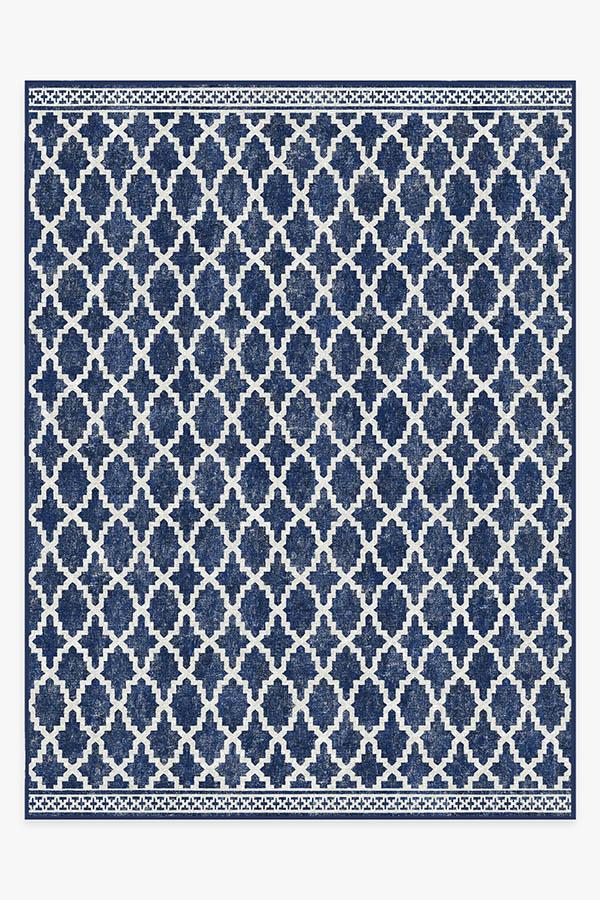 Cleo Trellis Royal Blue Outdoor Rug
