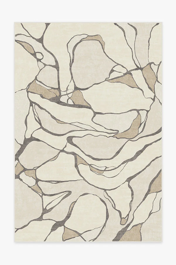 Aude Creme Flatwoven Rug by Nina Takesh
