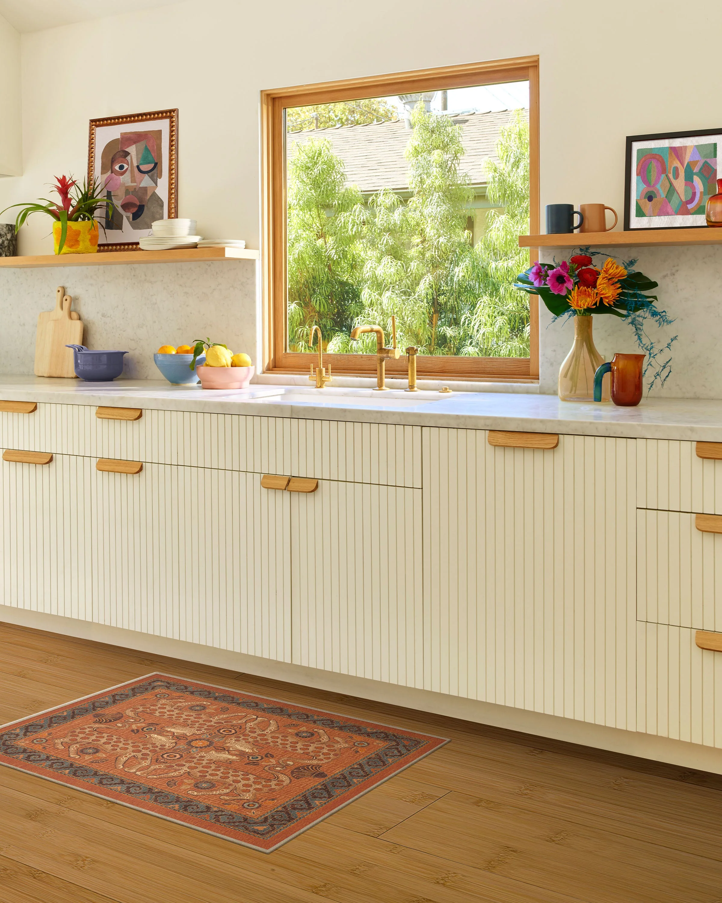 Eartha Terracotta Flatwoven Rug by Justina Blakeney