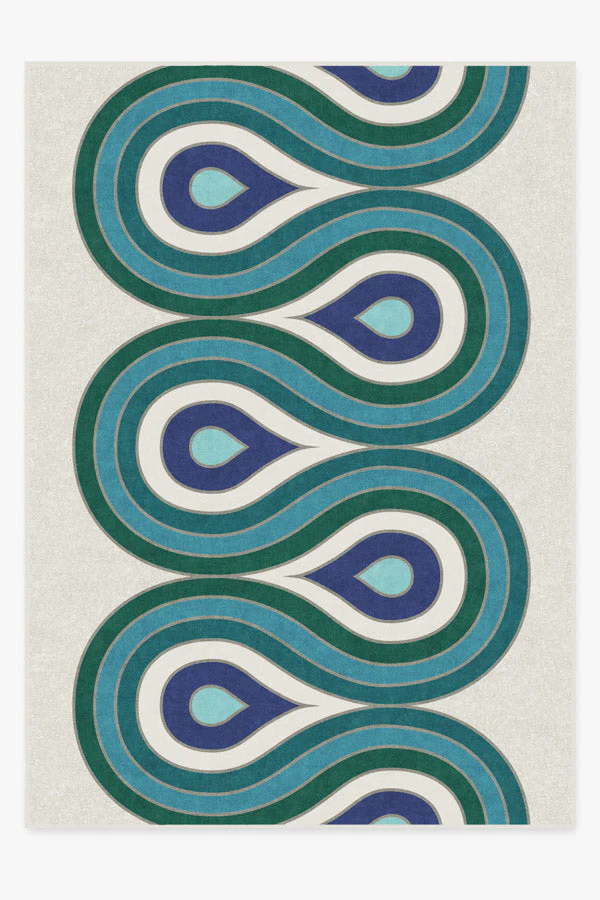 Milano Peacock Rug by Jonathan Adler