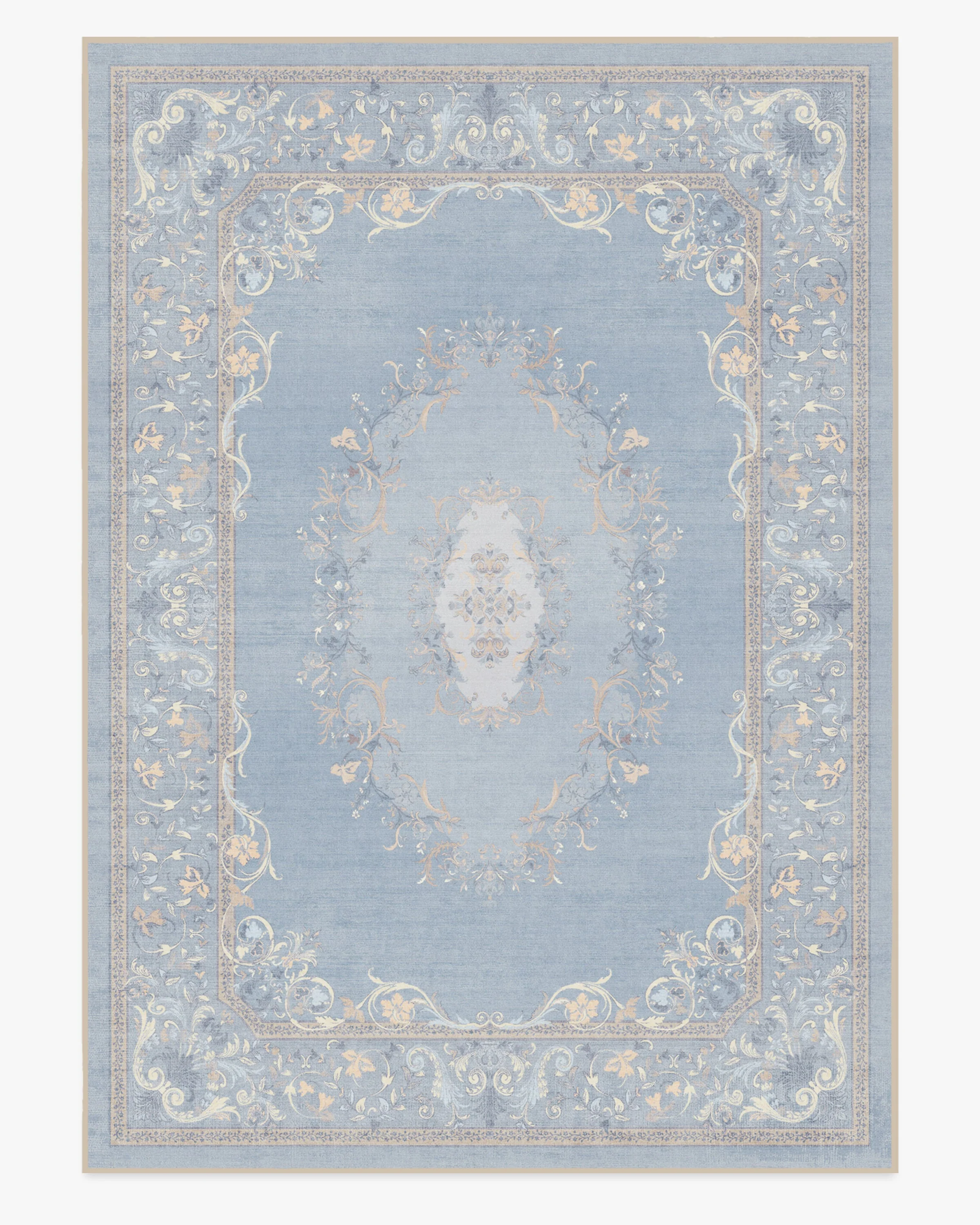 Lady Whistledown Soft Blue Rug by Bridgerton