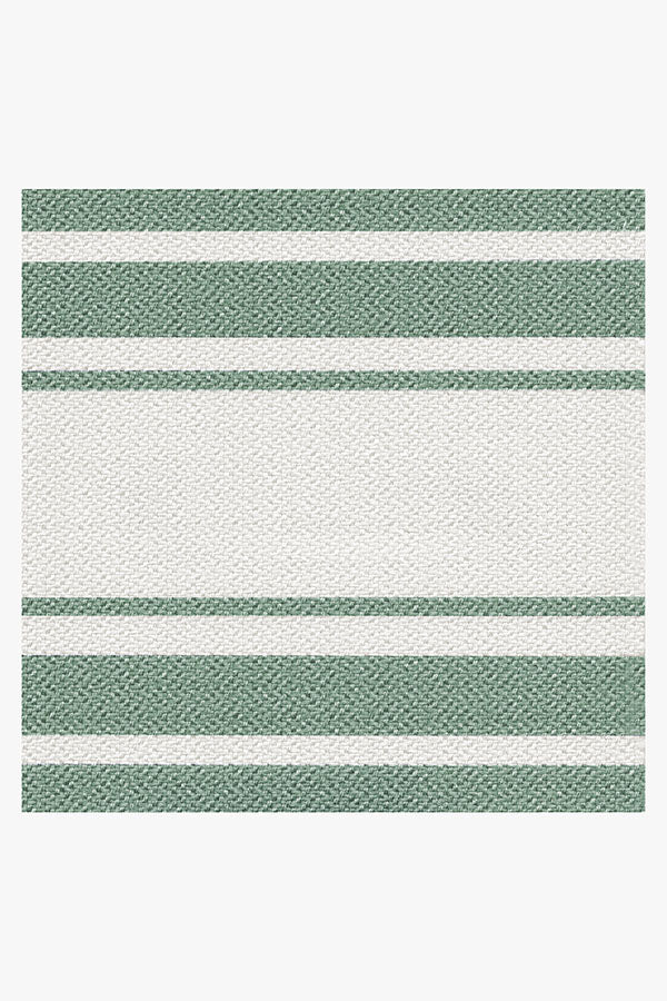 Marina Stripe Sage Green Outdoor Rug