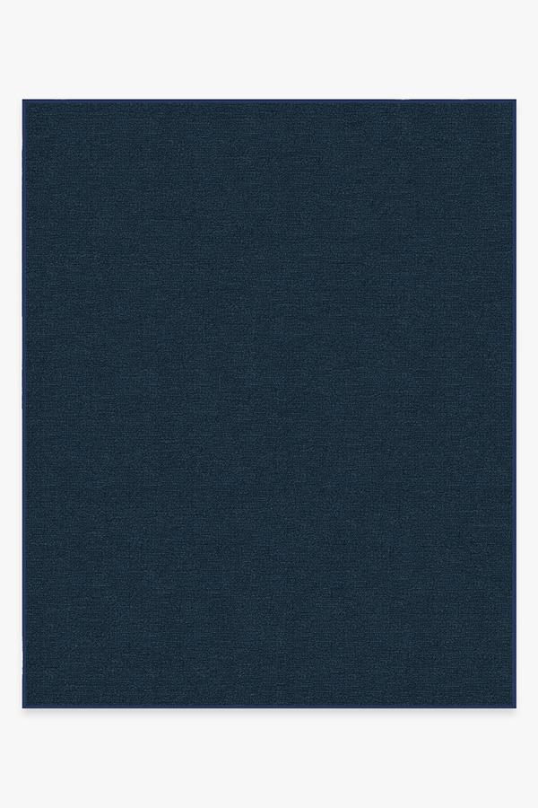 Heathered Solid Navy Flatwoven Rug