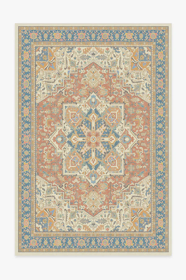 Kamran Sunset Orange Outdoor Rug
