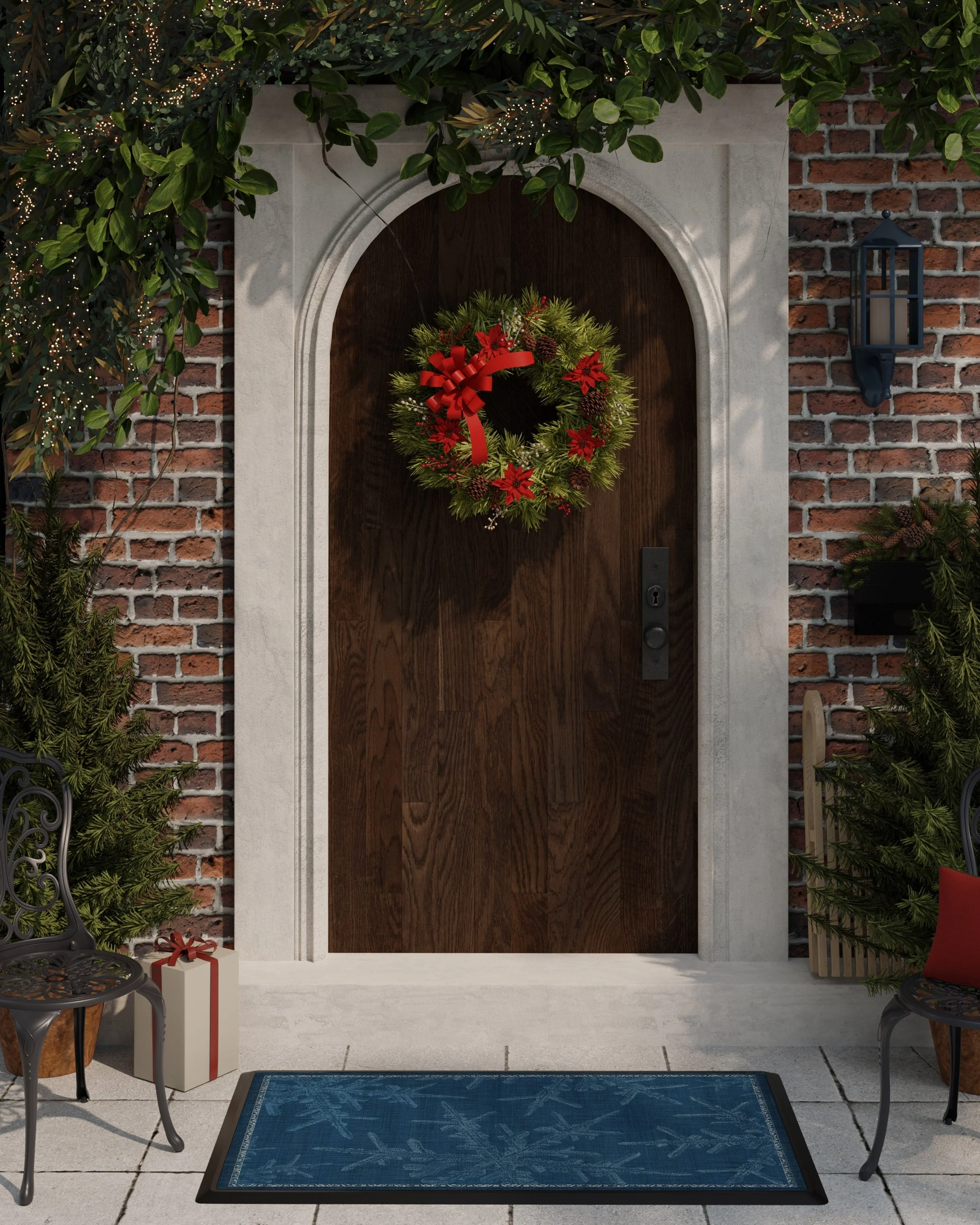 Winter Snowflakes Large Doormat