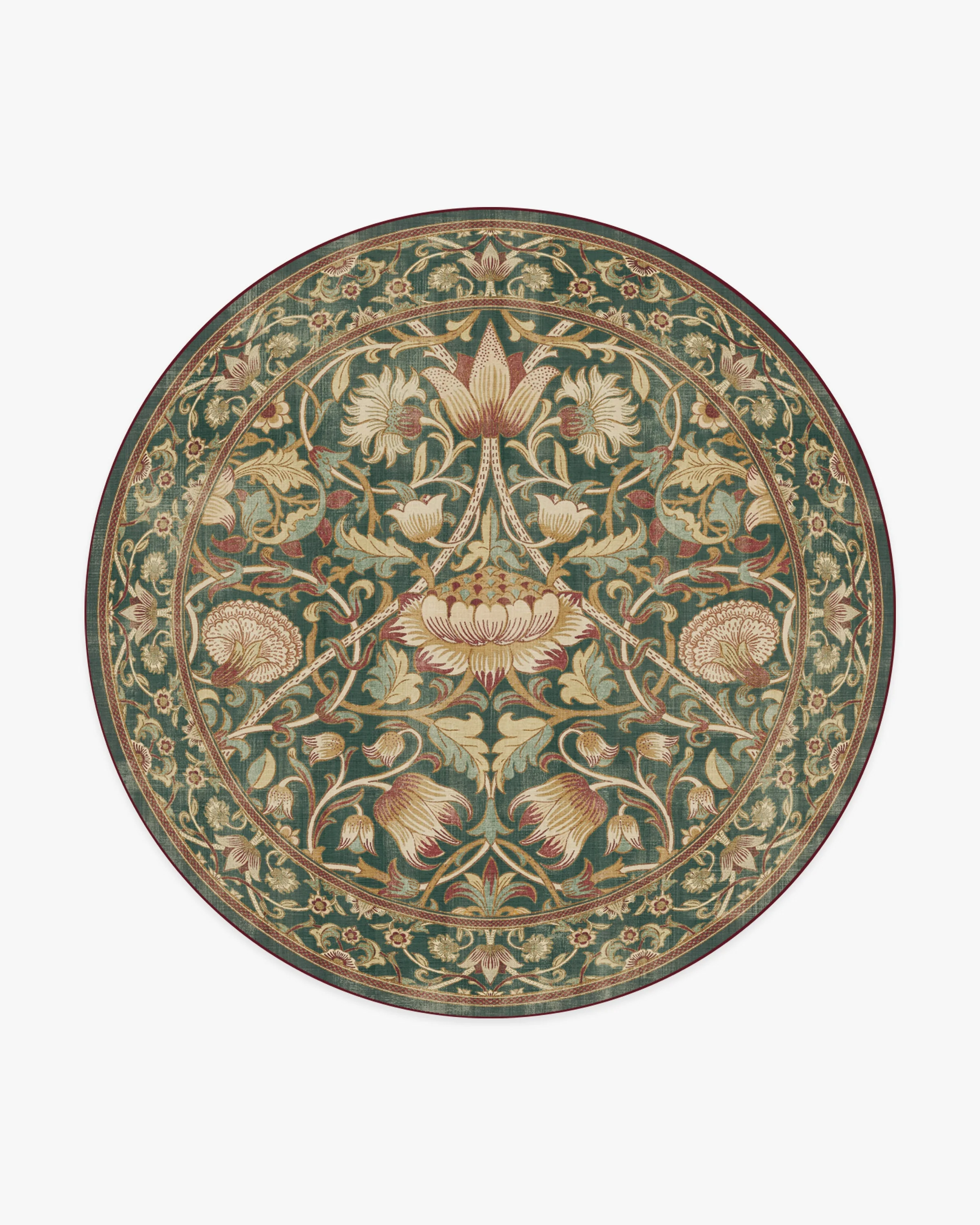 Lodden Soft Evergreen & Gold Rug by Morris & Co.