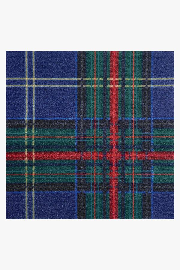 Winter Tartan Navy Doormat