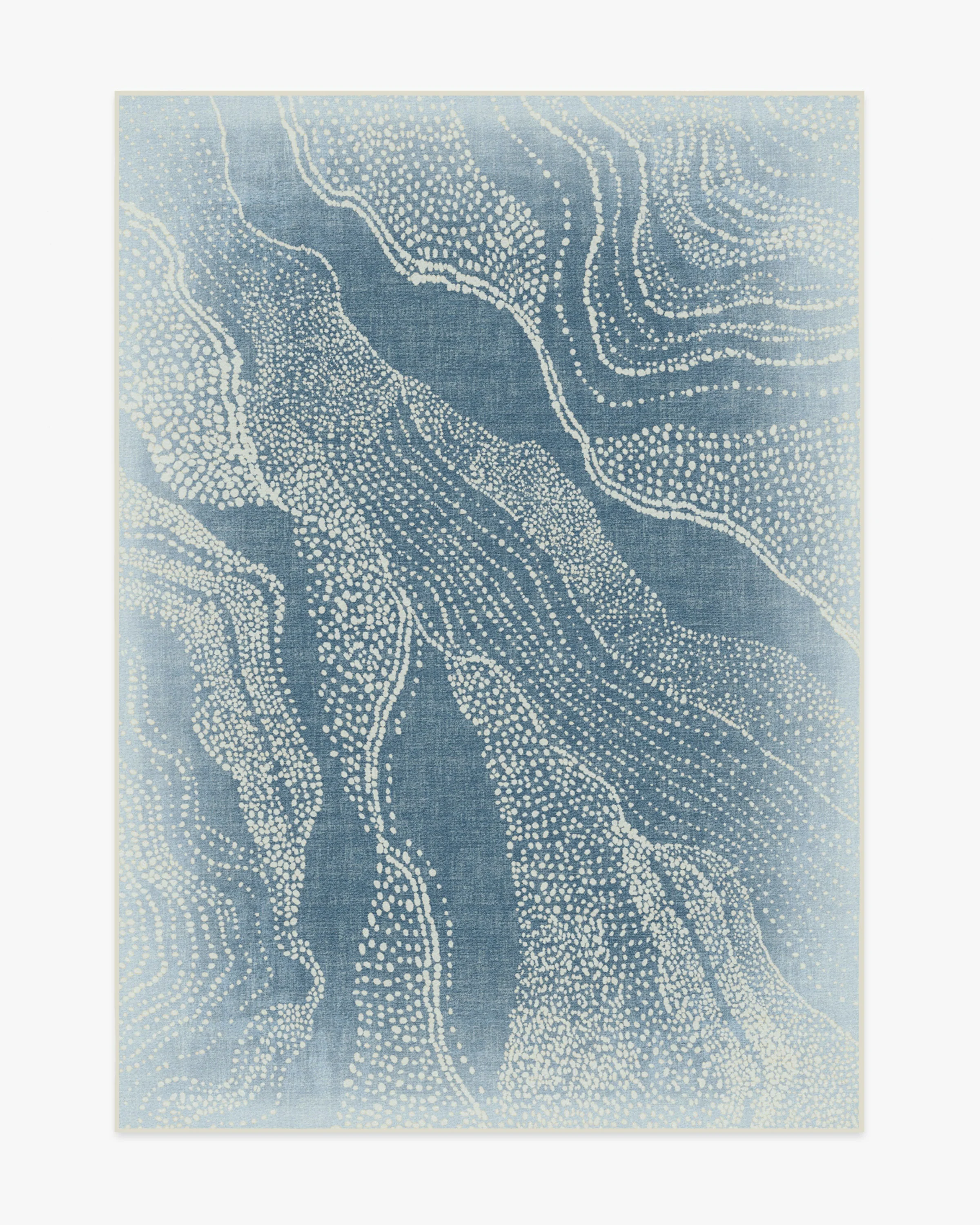Adorned Soft Blue Rug by Malene Barnett