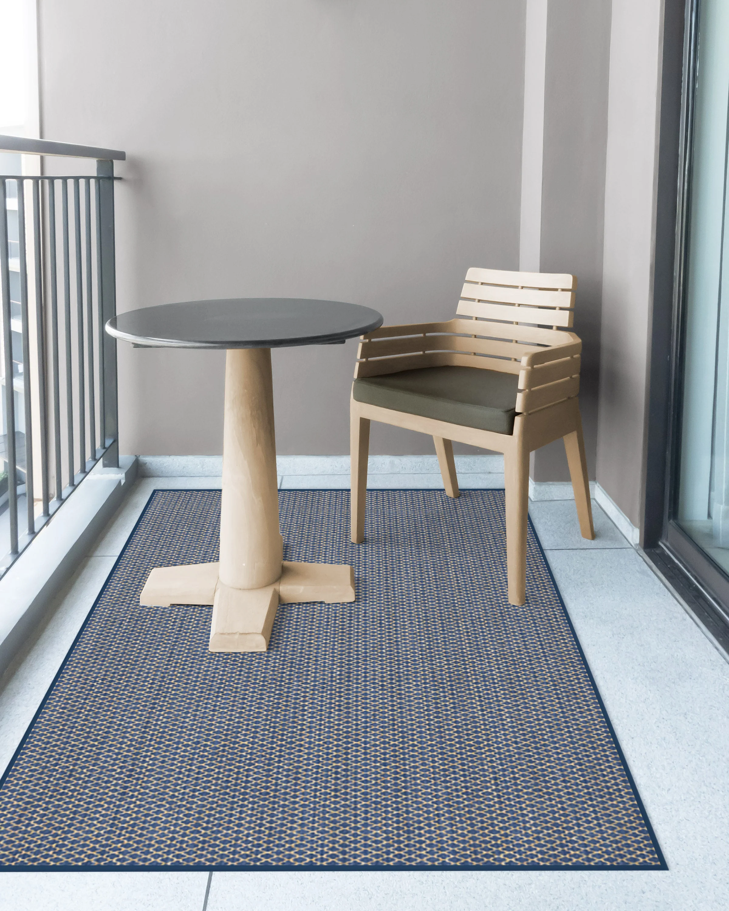 Tillie Solid Soft Navy Re-Jute Rug