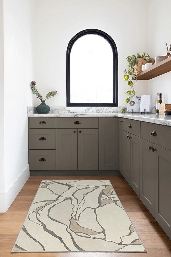 Aude Creme Flatwoven Rug by Nina Takesh