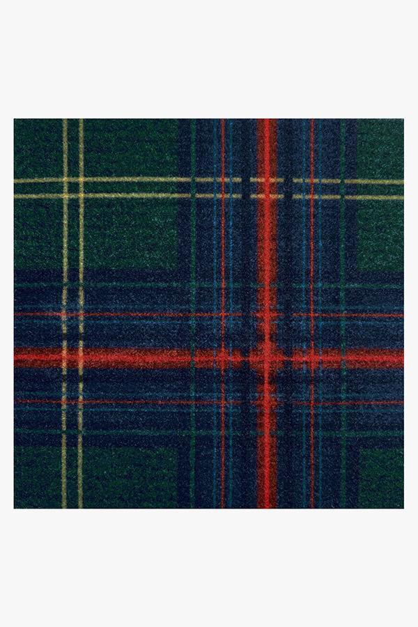Winter Tartan Evergreen Doormat