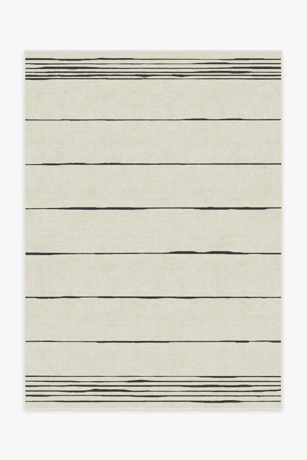 Clea Ivory & Black Rug by The Home Edit