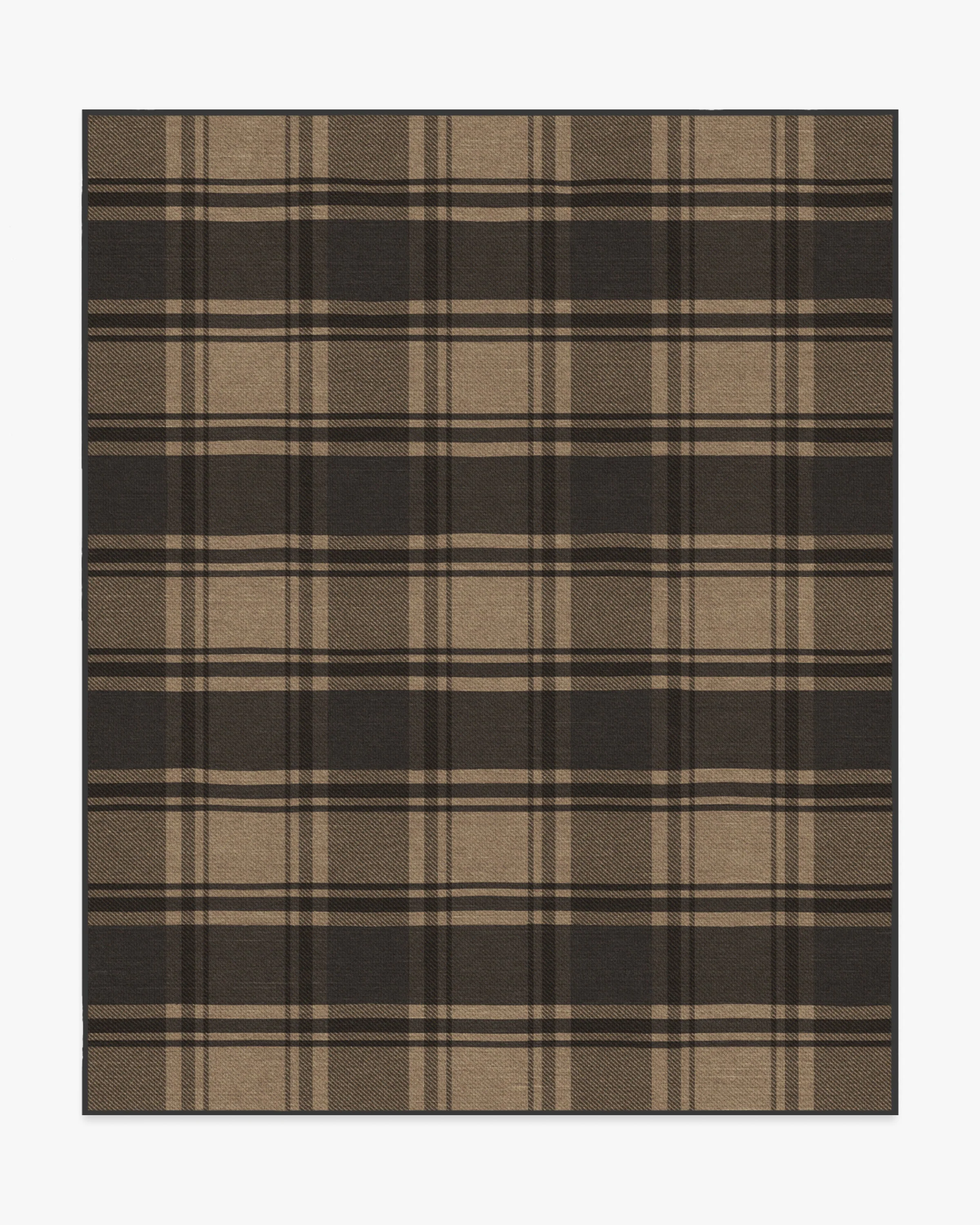 Easton Plaid Charcoal & Natural Flatwoven Rug