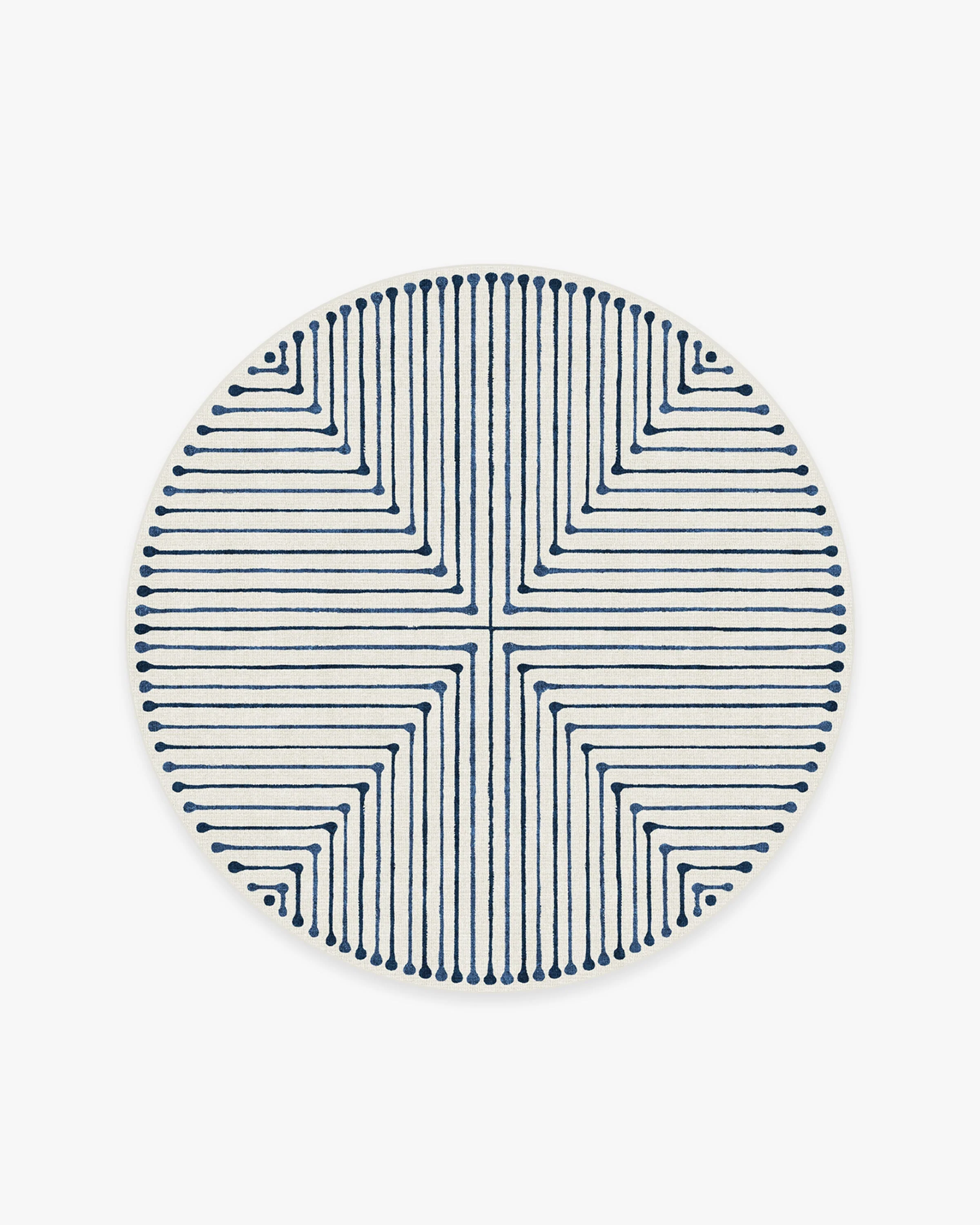 Inkdrop Slate Blue Rug by Jonathan Adler