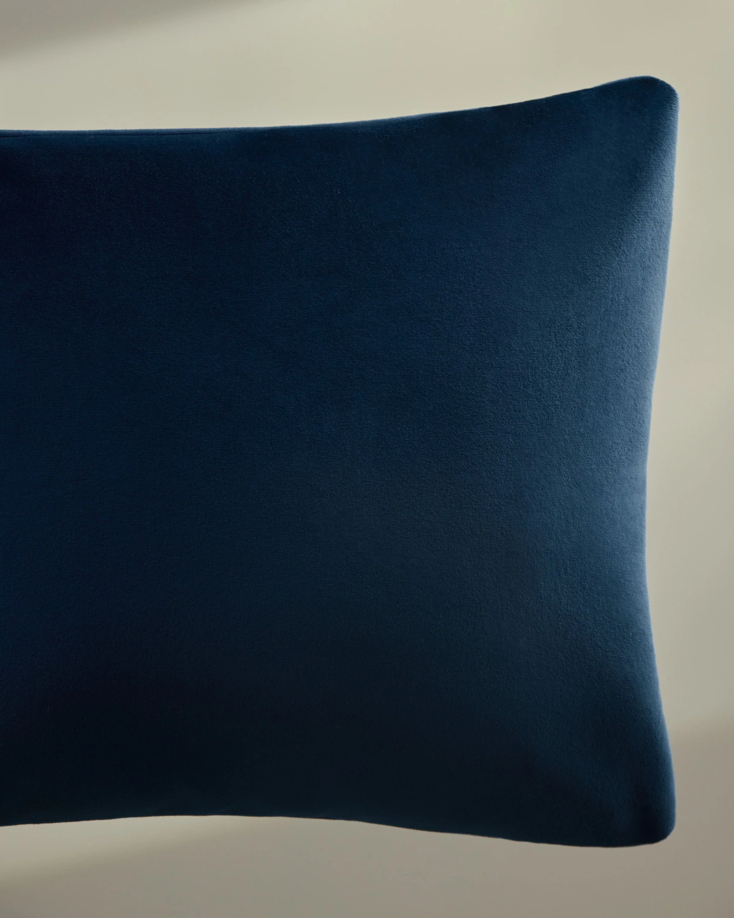 Midnight Blue Velvet Throw Pillow