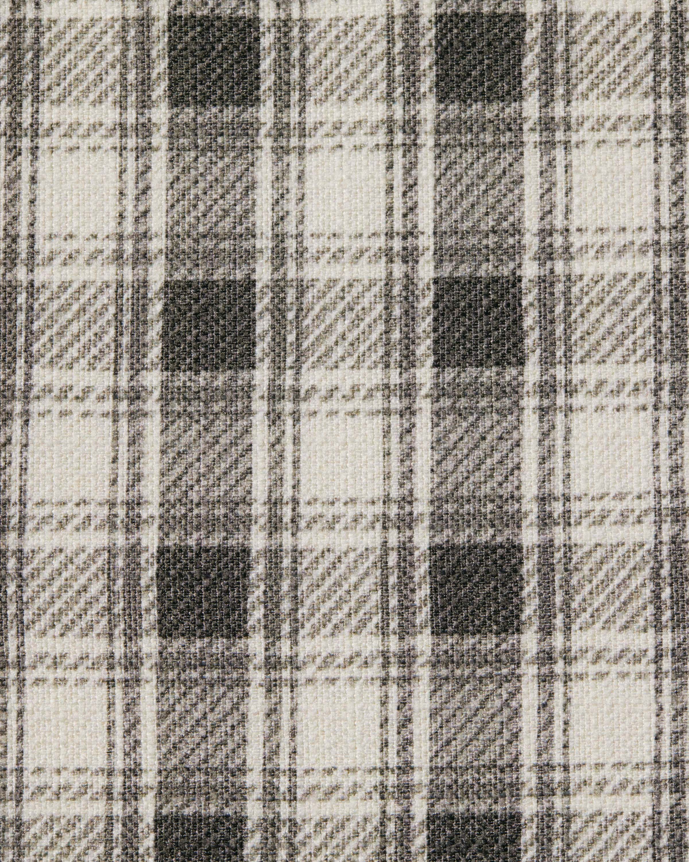 Bailey Plaid Charcoal & Cream Woven Bolster Pet Bed