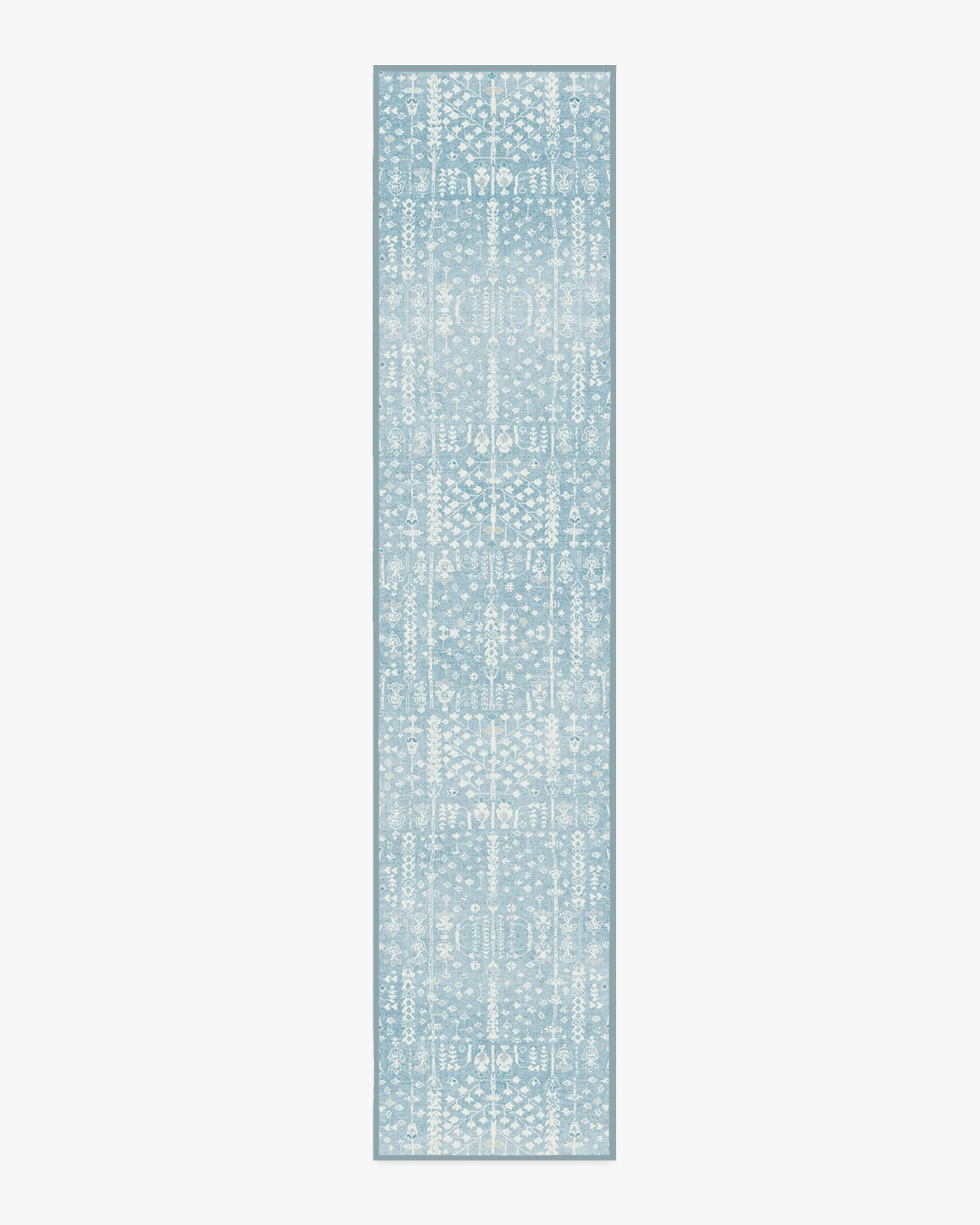 Palmetto Coastal Blue Rug by Gray Malin