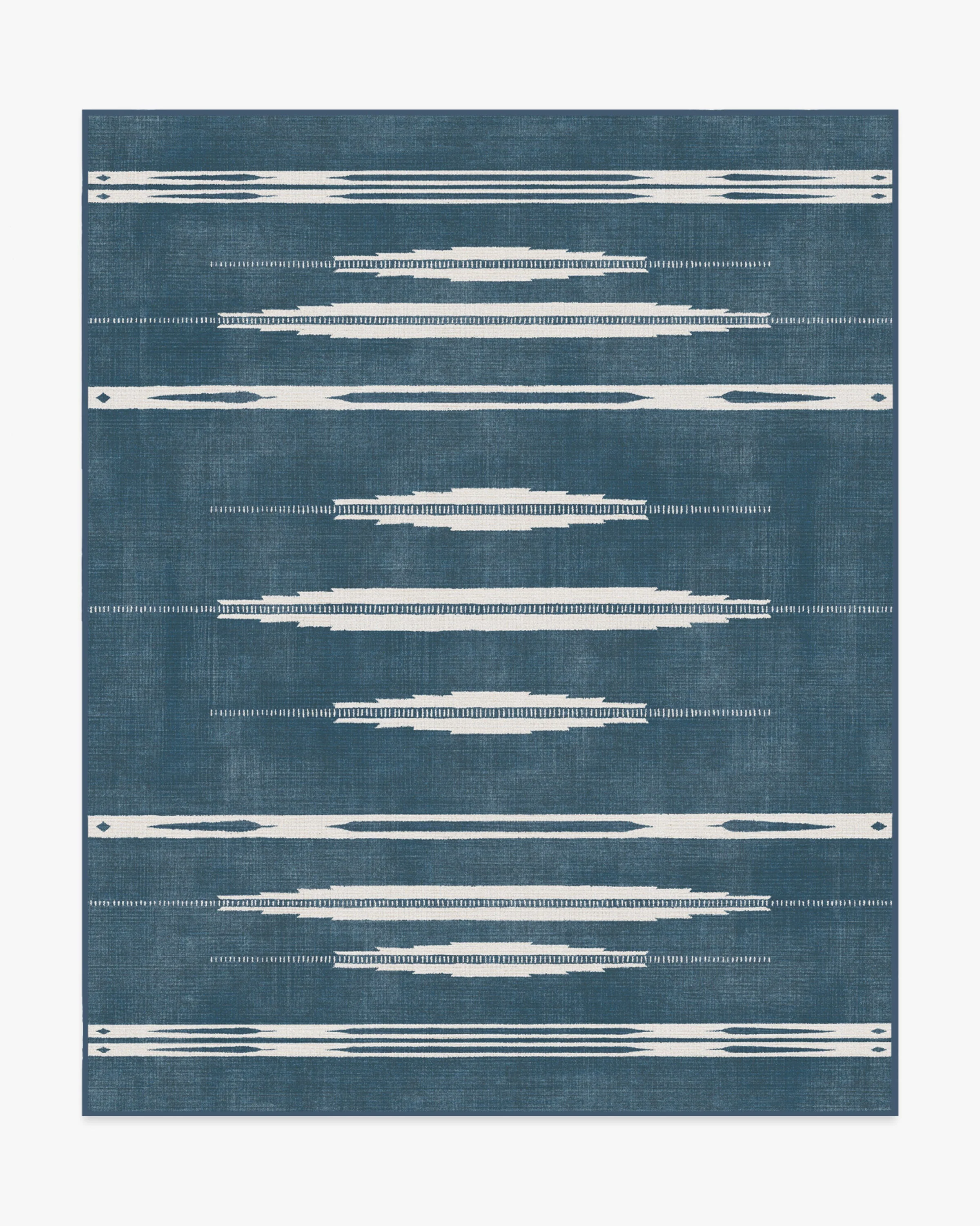Raye Indigo & Ivory Flatwoven Rug