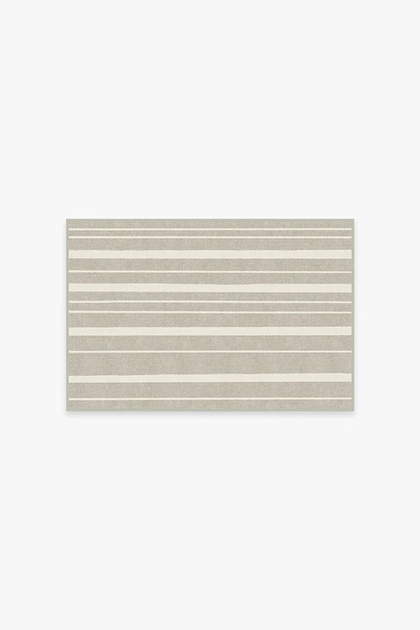 Hudson Stripe Stone Flatwoven Rug
