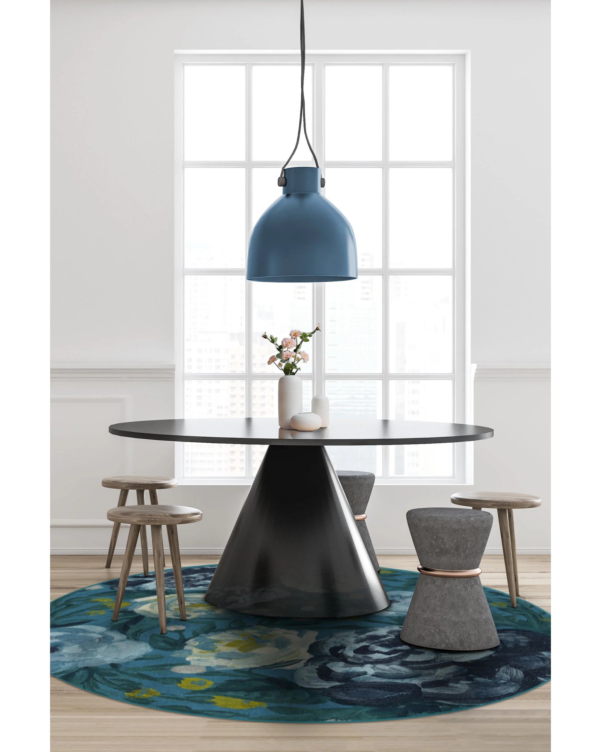 Camellia Midnight Rug