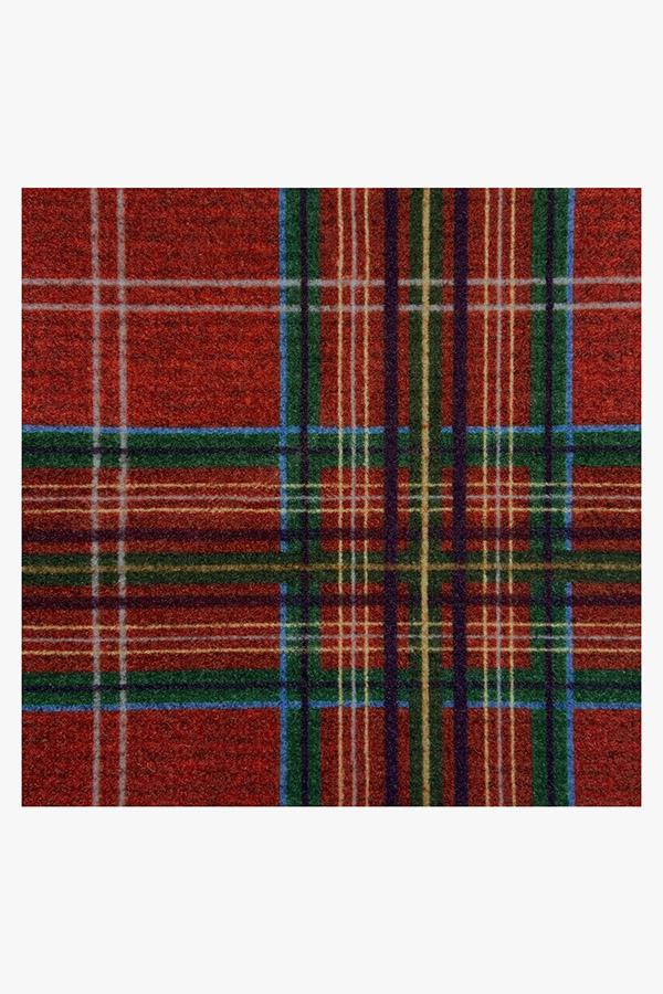 Winter Tartan Red Doormat