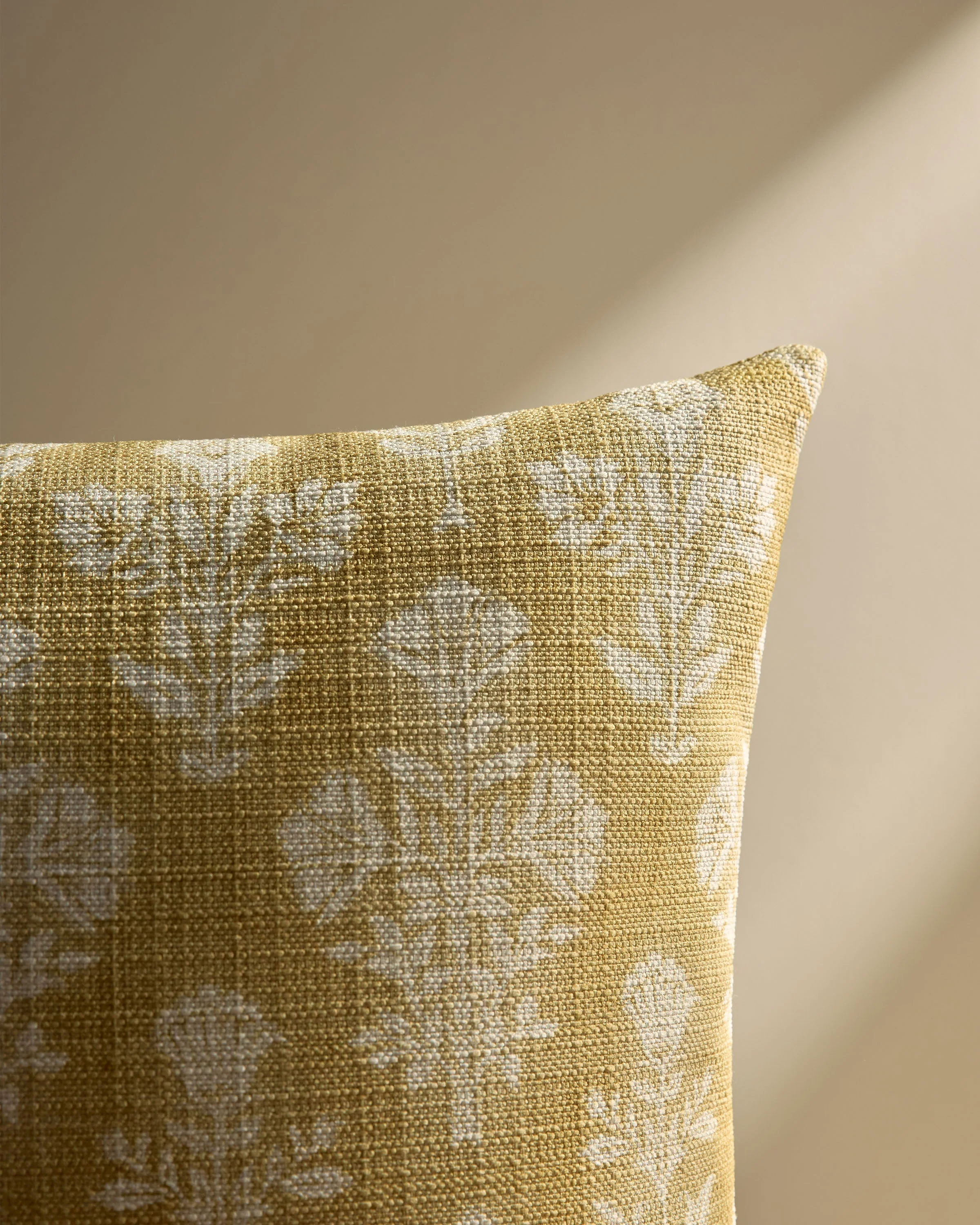 Lauretta Light Ochre Woven Throw Pillow