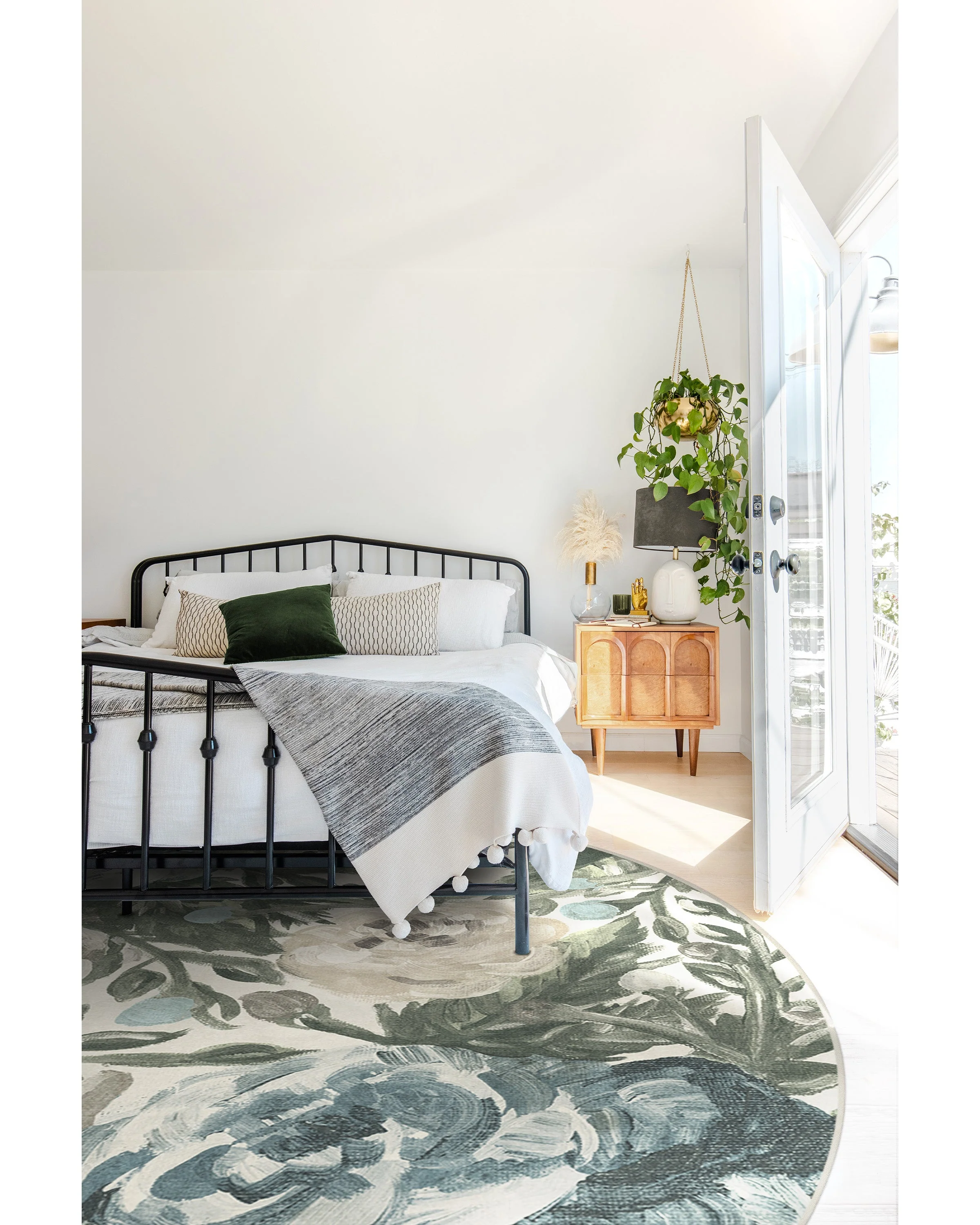 Camellia Jade Flatwoven Rug