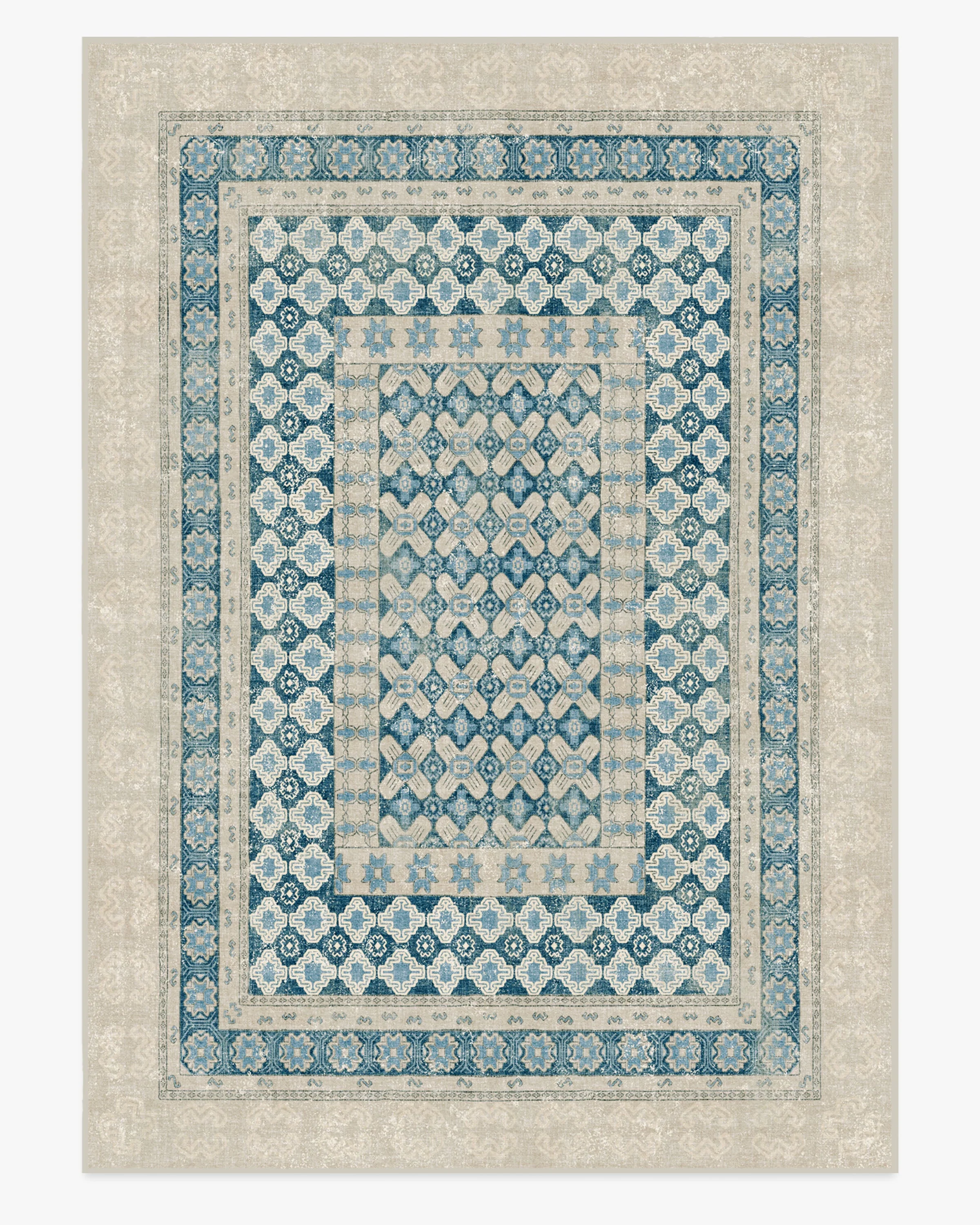 Cyrus Neutral & Blue Rug