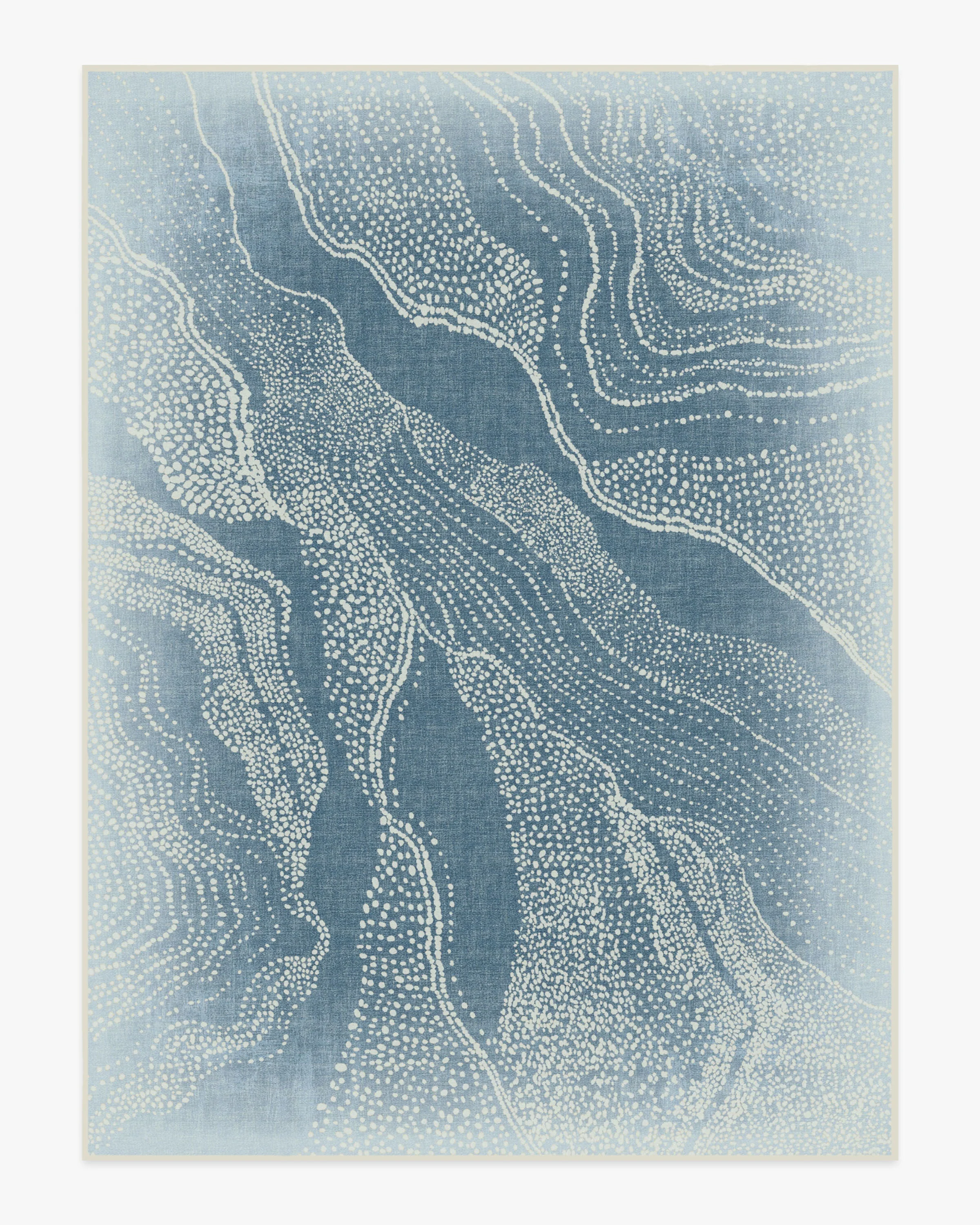 Adorned Soft Blue Rug by Malene Barnett
