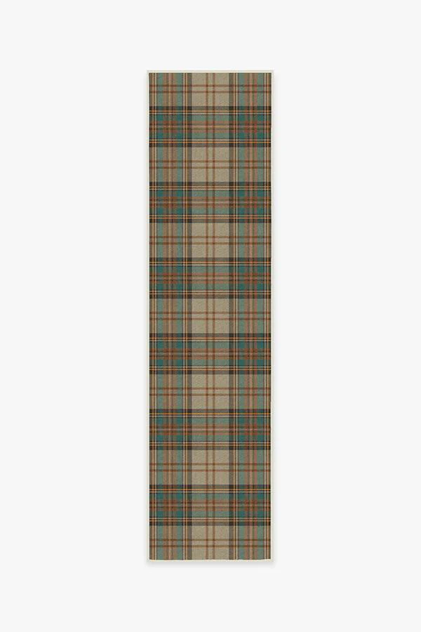 Dress Stewart Tartan Khaki Flatwoven Rug