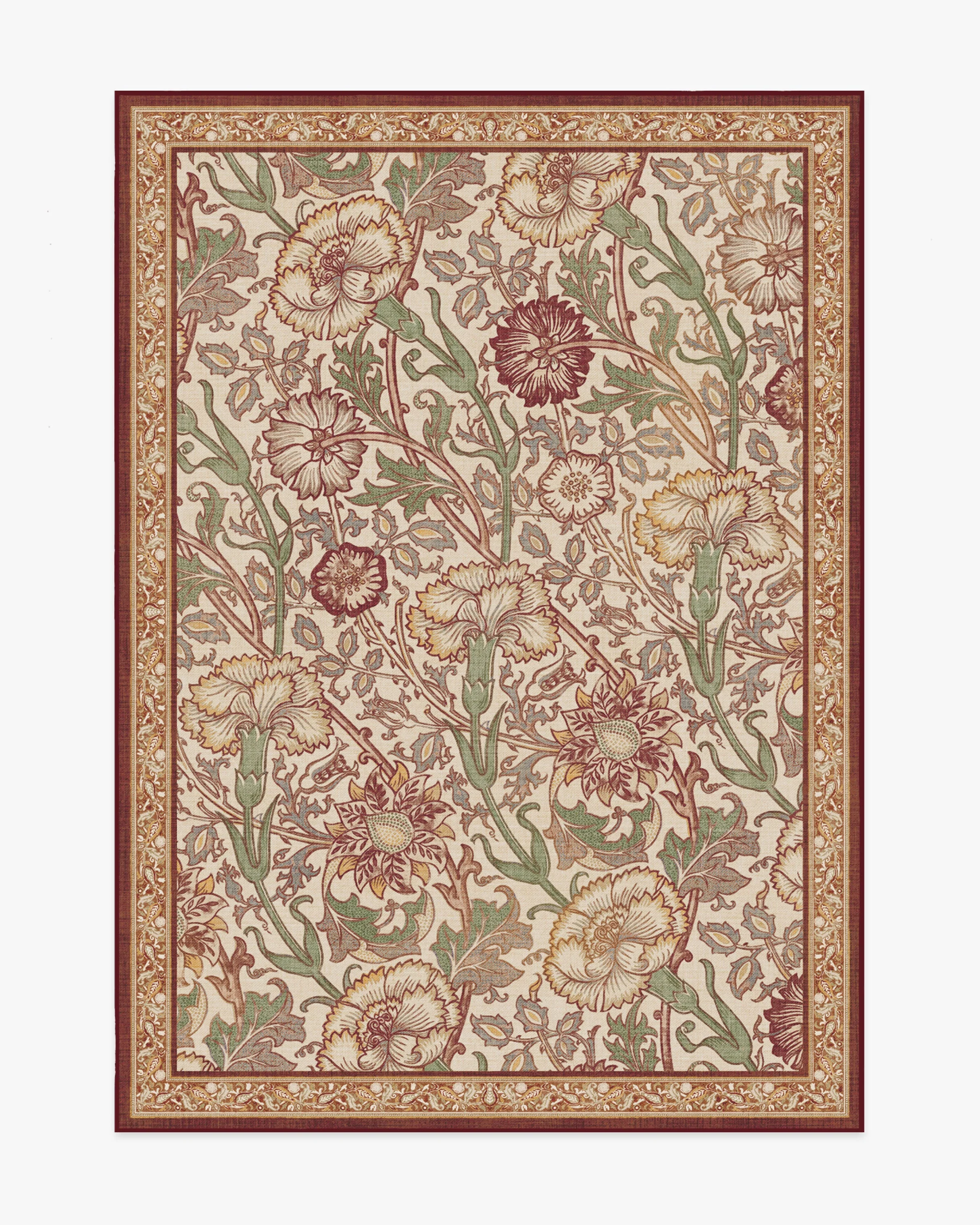 Pink & Rose Burgundy Rug by Morris & Co.