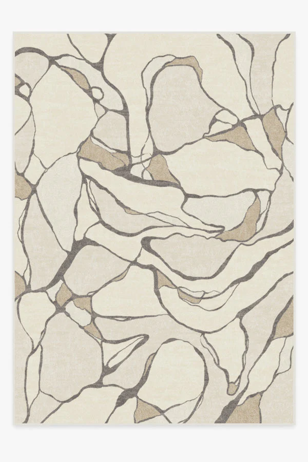 Aude Creme Flatwoven Rug by Nina Takesh