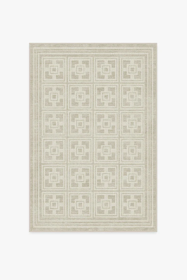 Palm Springs Ivory Stone Flatwoven Rug by Gray Malin
