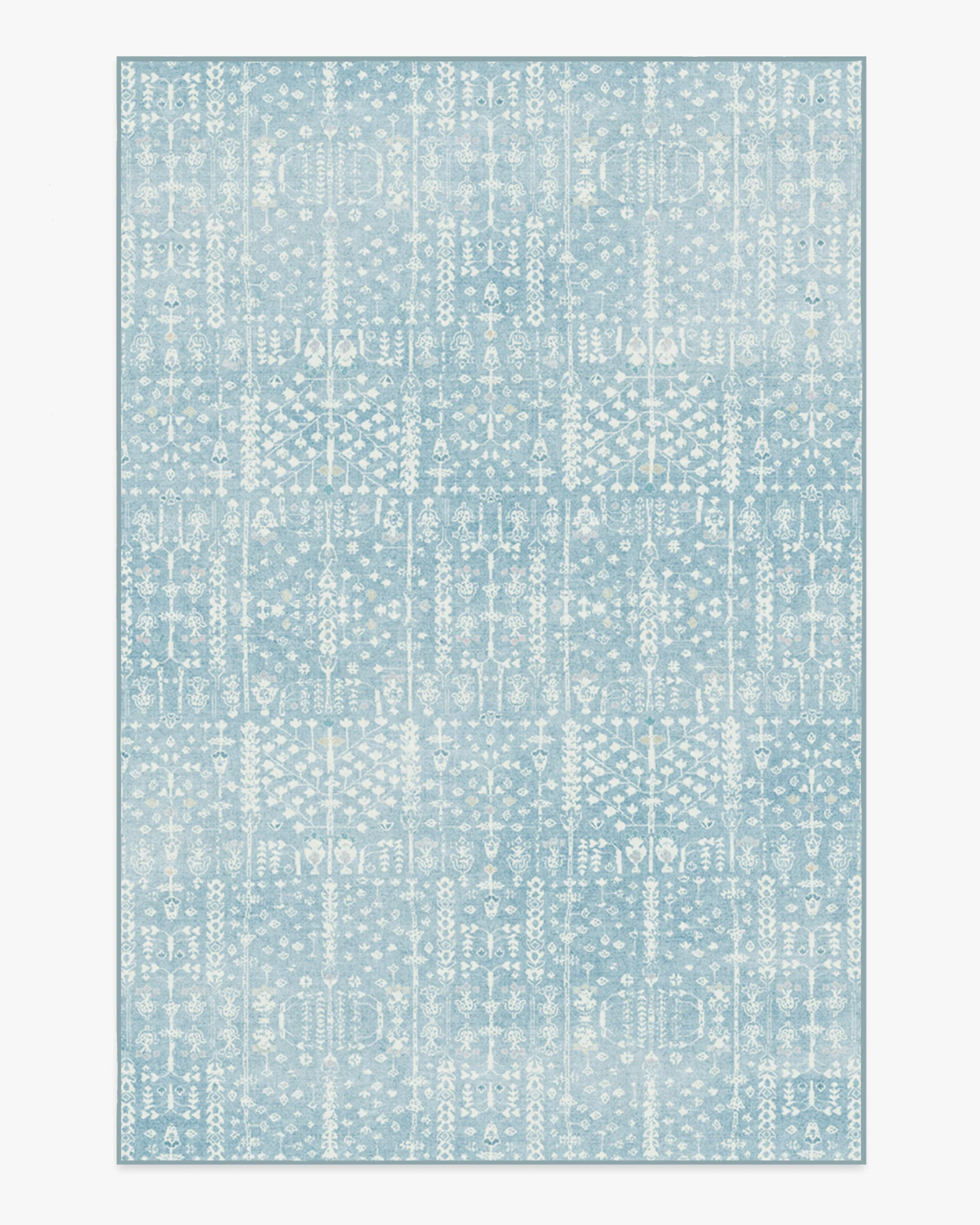 Palmetto Coastal Blue Rug by Gray Malin