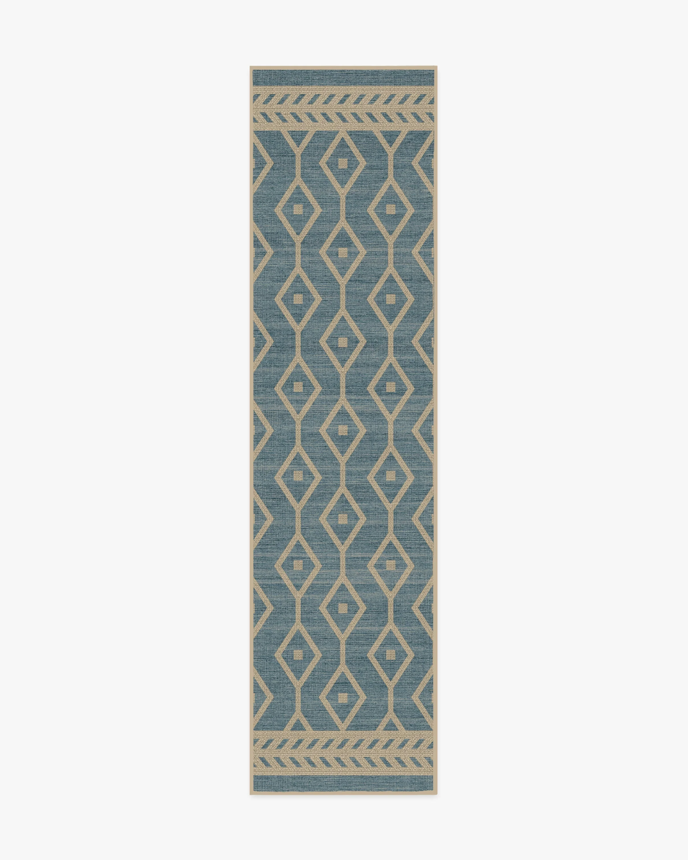 Newport Slate Blue Re-Jute Rug by Gray Malin