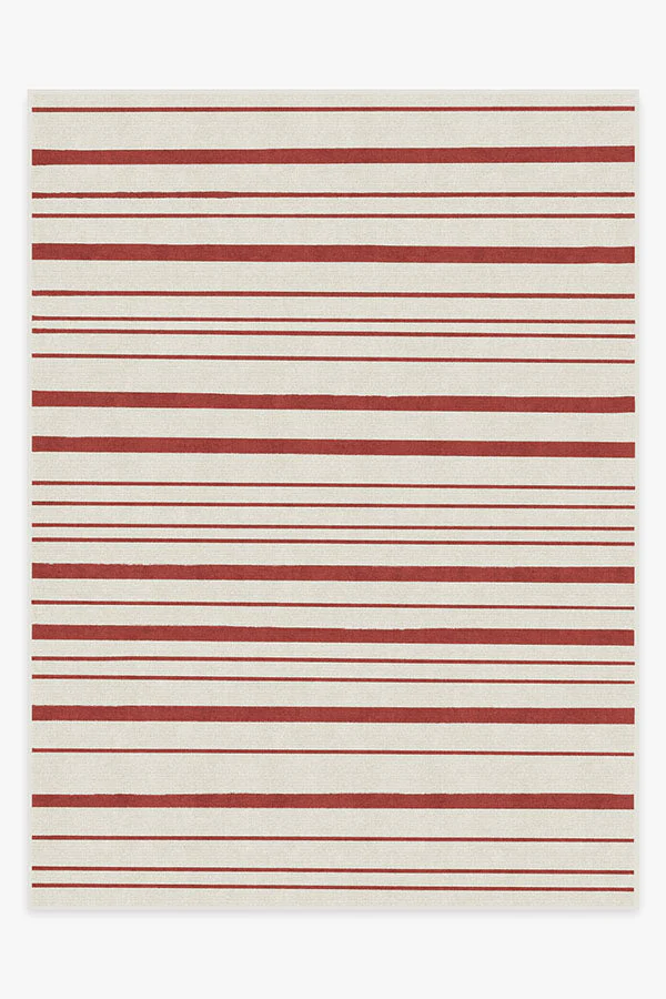 Hudson Stripe Red Rug