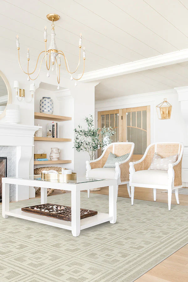 Palm Springs Ivory Stone Rug by Gray Malin