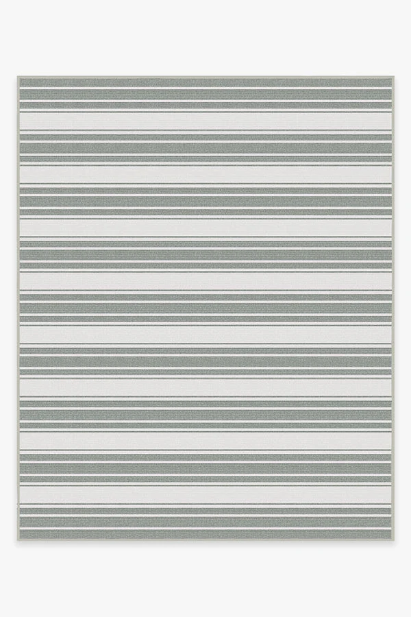Marina Stripe Grey Outdoor Rug