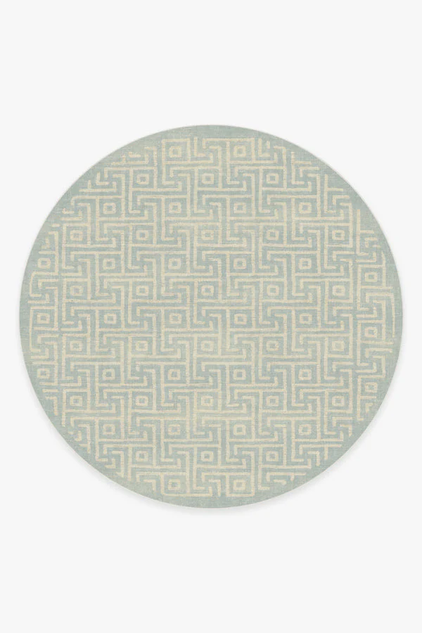 Rove Soft Aqua Flatwoven Rug