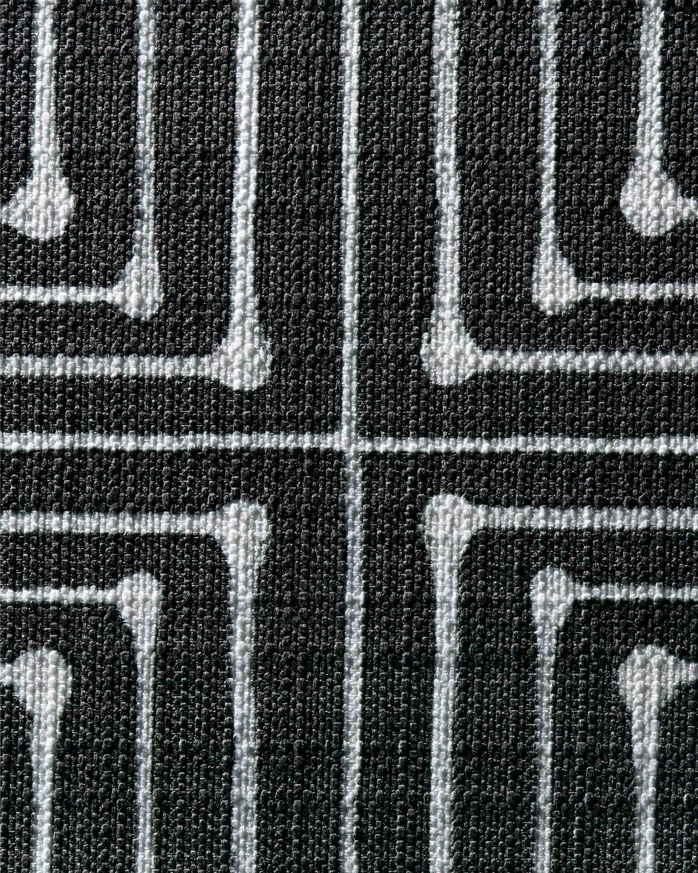 Inkdrop Charcoal Woven Bolster Pet Bed by Jonathan Adler