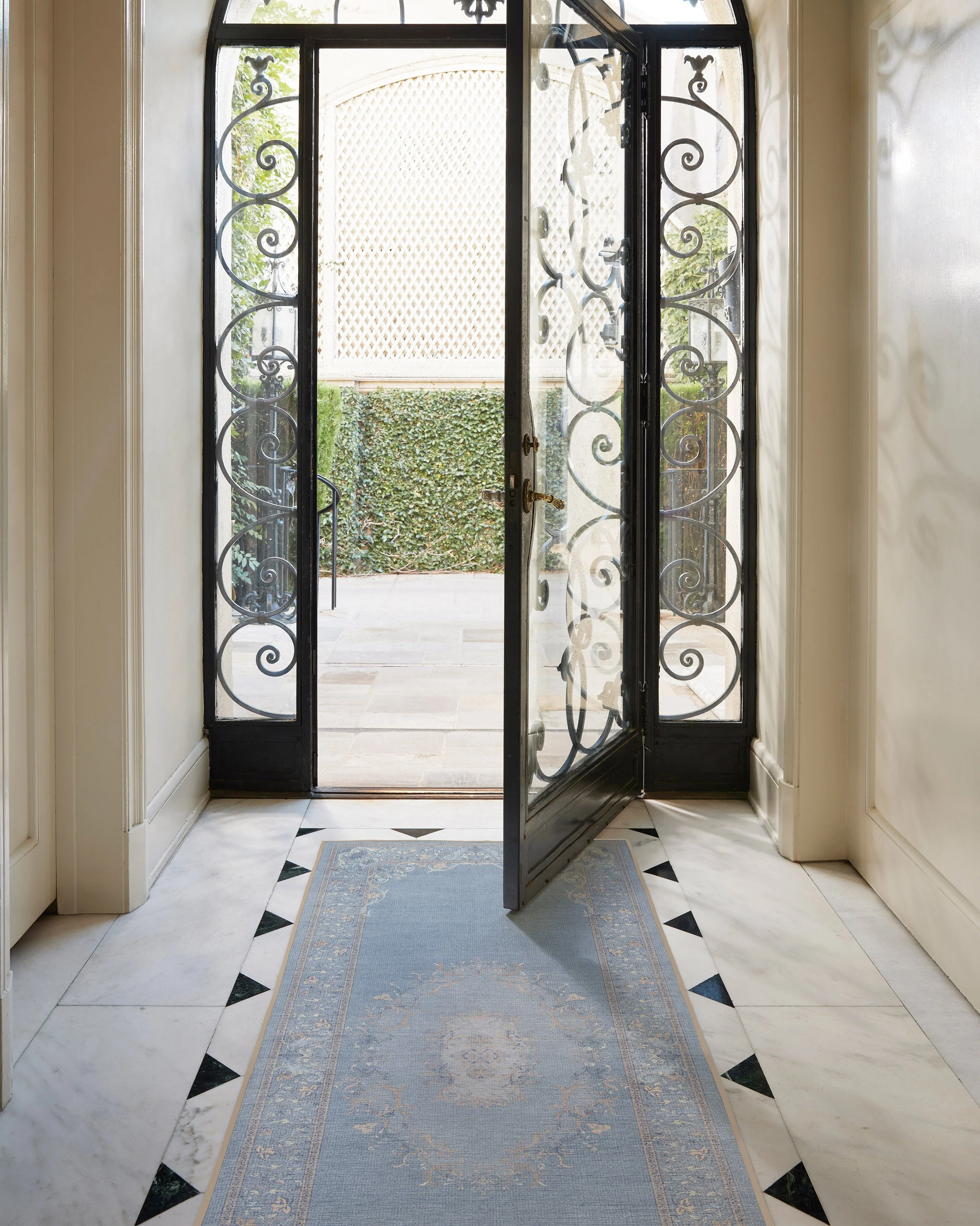 Lady Whistledown Soft Blue Rug by Bridgerton