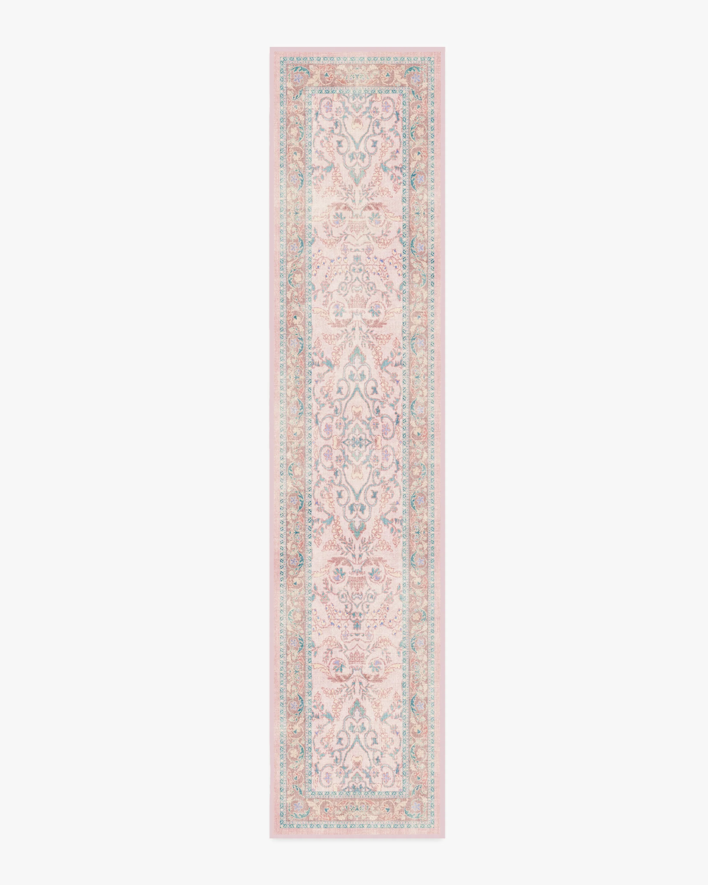 Fit For A Queen Soft Rose Flatwoven Rug by Bridgerton